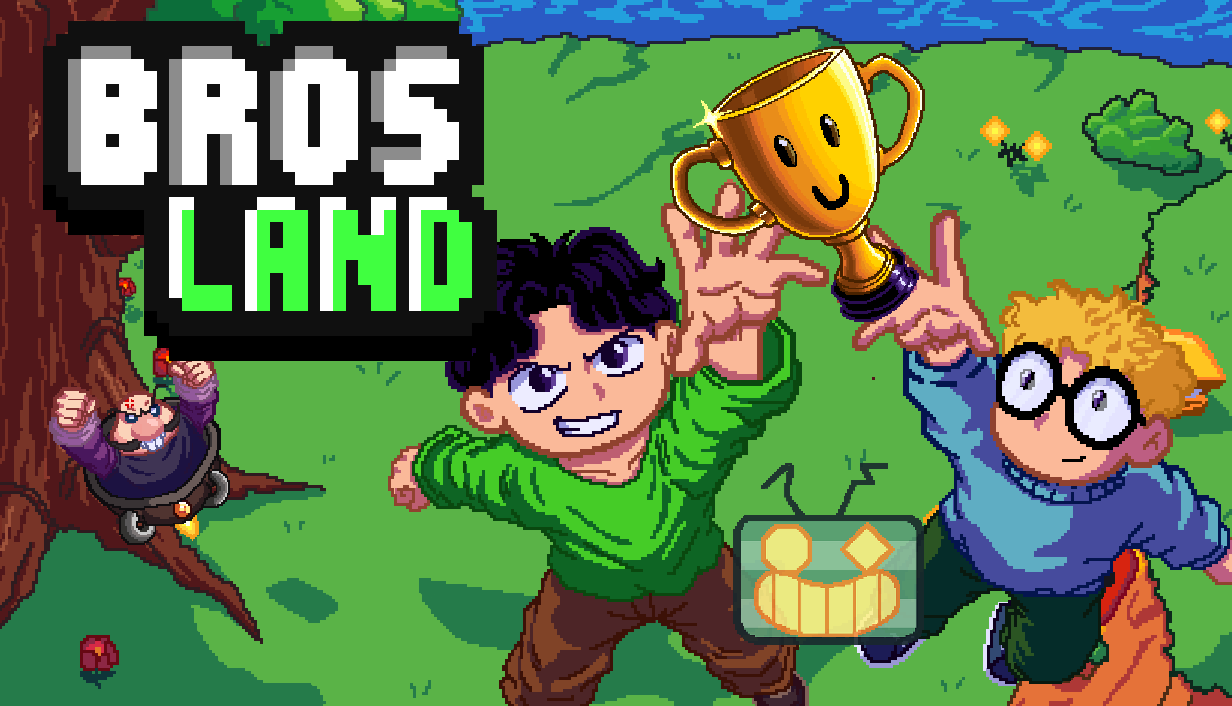 Capa de BrosLand, jogo cooperativo em produção pela StayForGame